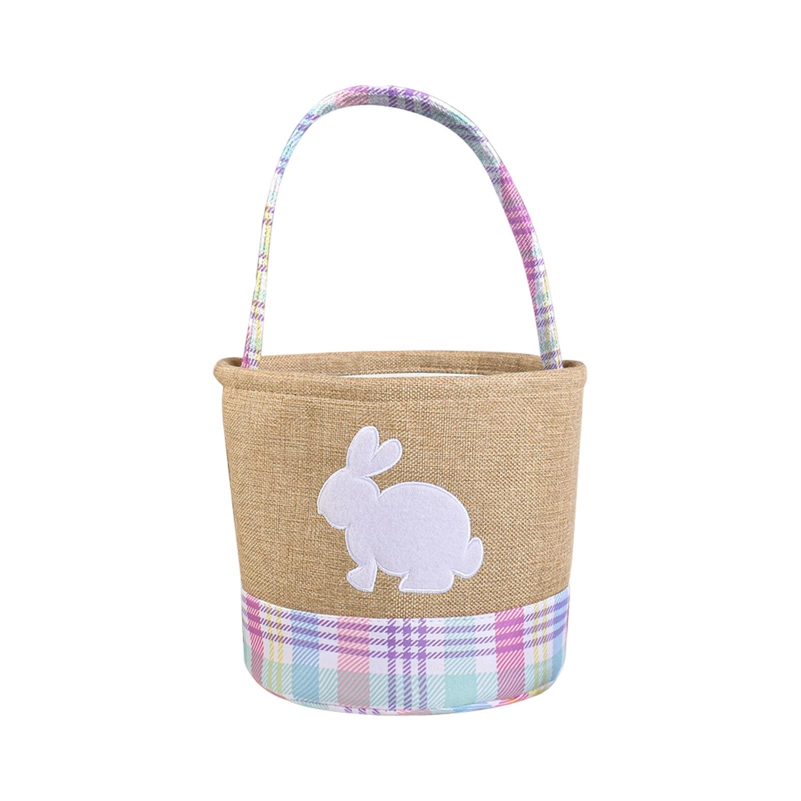 

Easter Striped Egg Tote Basket One Size рожевий