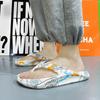 Summer New Men Flip Flops Fashion Printing Thick Soft Bottom Indoor Bathroom Slides Fashion Casual Outdoor Beach Couple Sandals