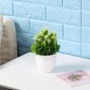 1 SET Gift Desktop Ornament Home Decor Artificial Flower Fake Potted Simulation Bonsai Plastic Plant
