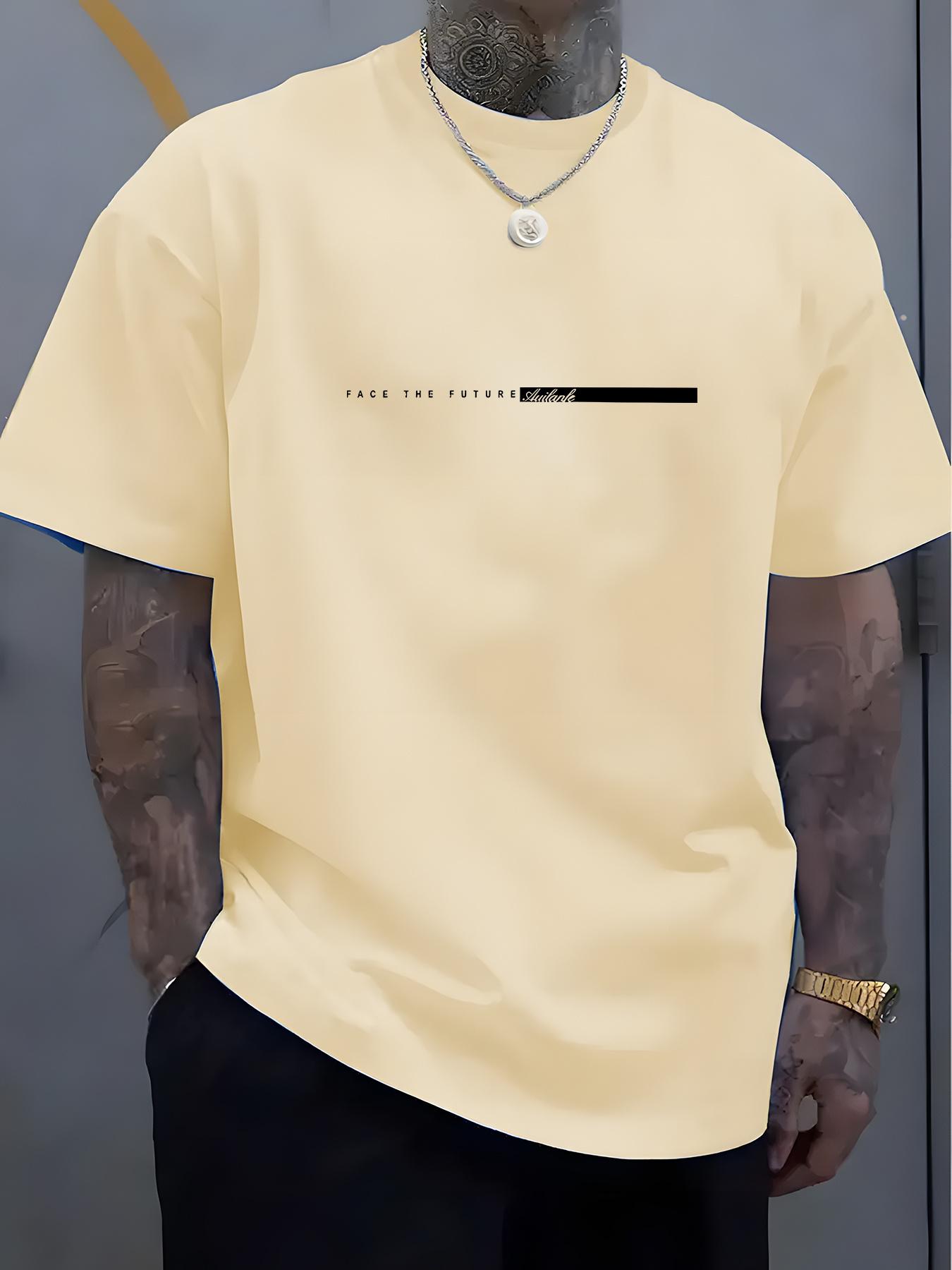 

The new men s T-shirt for summer is a casual and fashionable outdoor street and simple men s top 5XL