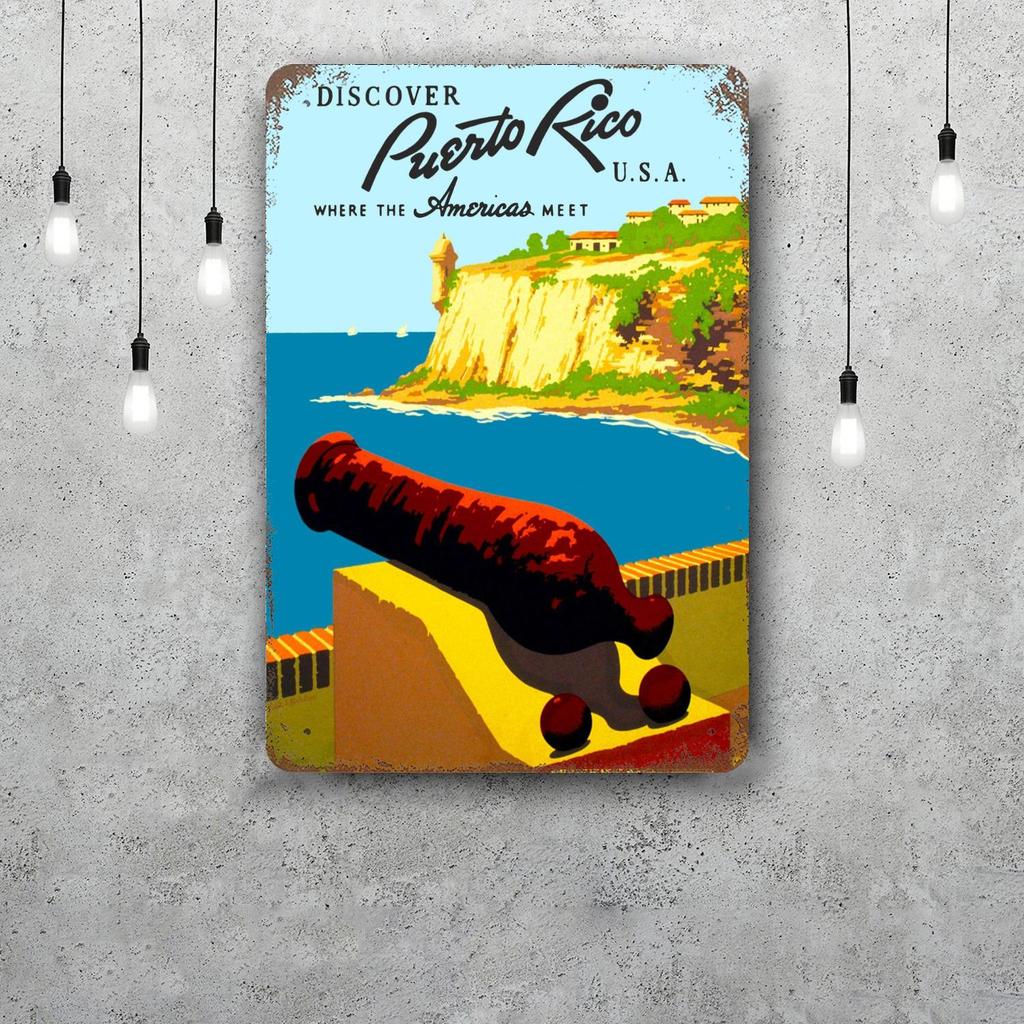 puerto rico Decor Poster Vintage Tin Sign Metal Sign Decorative Plaque for Pub Bar Man Cave Club Wall Decoration
