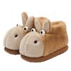 Cartoon Cotton Non-Slip Slippers for Women, Cozy Winter Home Shoes, Durable Closed-Heel Warm Footwear for Autumn & Winter.