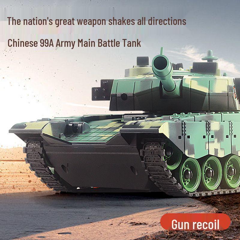 Rechargeable Action Remote Control Tank Car for Kids with Firing Cannon Model
