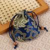 Chinese Style Embroidery Flower Drawstring Bag Jewelry Packing Bag Festive Sugar Bag  Daily