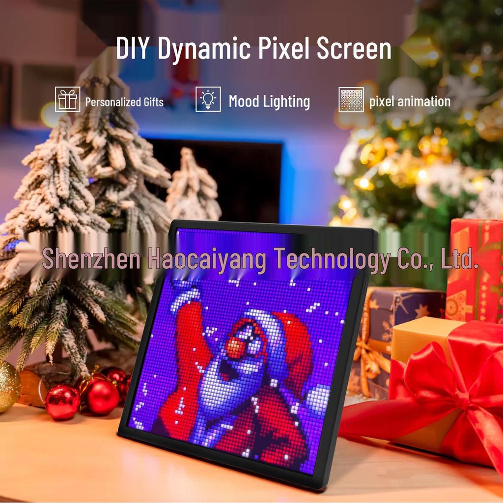 LED Pixel Bluetooth Photo Frame: DIY Dynamic Screen for Festivals & Desktop Decor