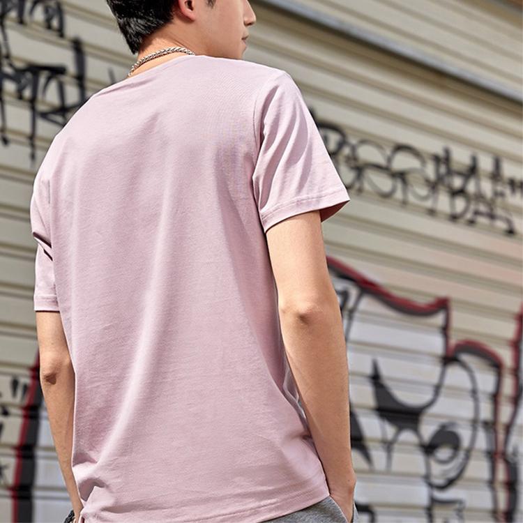 Li Ning Badfive Camouflage Letter Print Sports Round Neck Short Sleeve T-Shirt Men Tops Light-Lavender AHSP077-5