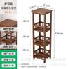 Modern Bamboo&Wooden Plant Stand-Living Room Corner Shelf with Storage Multi-Tiered Flower Pot Holder for Balcony & Indoor Decor