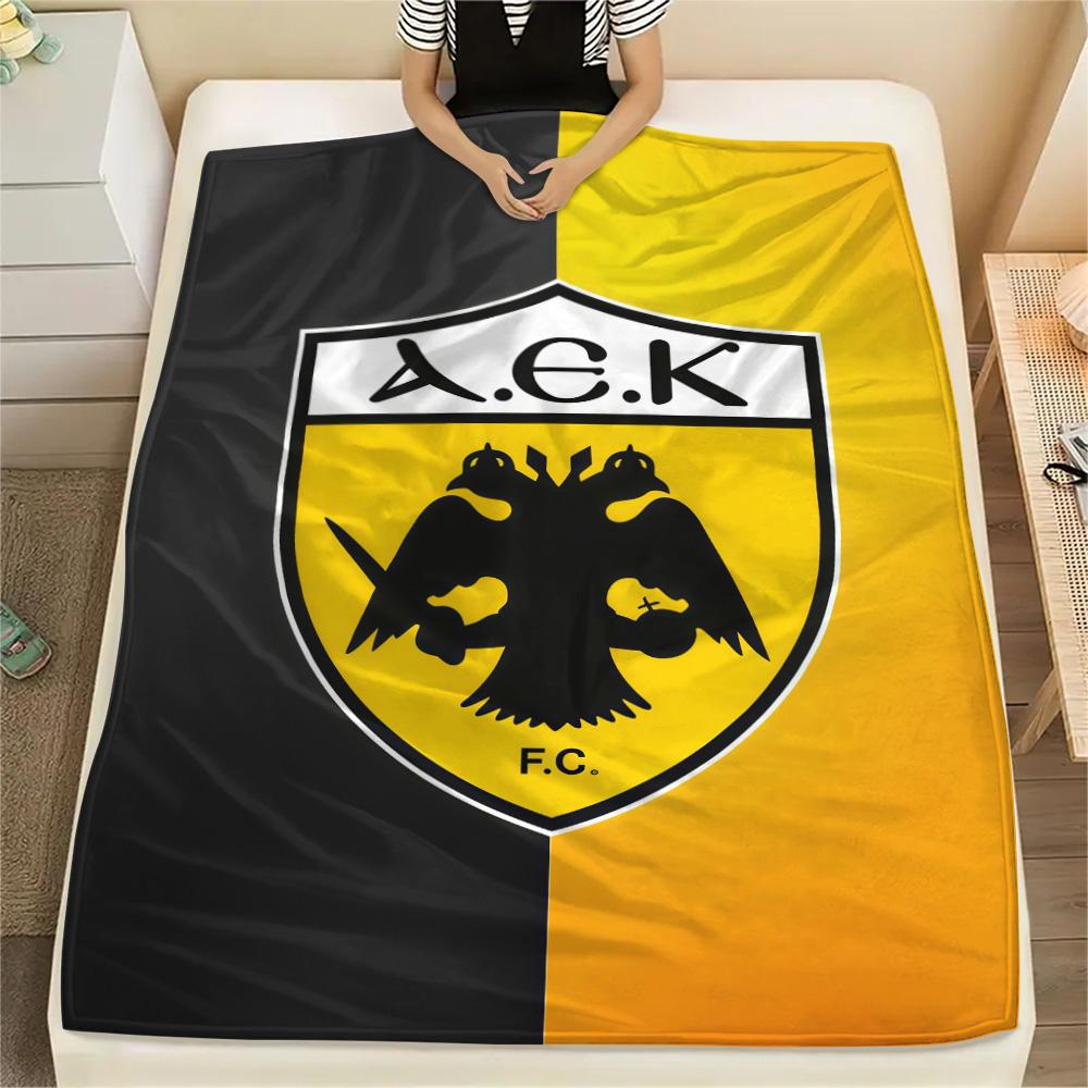 AEK Athens F.C FlAannel Blanket, High quality Comfortable for All Seasons, Home Decor, Warmth and Comfort