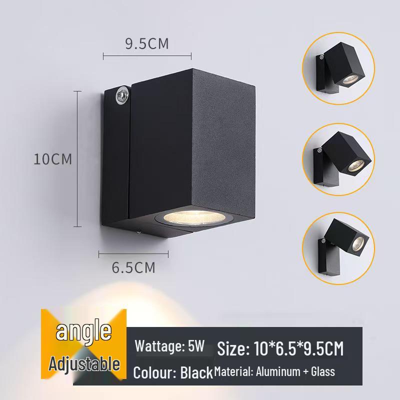 Waterproof Double Head Outdoor Wall Light for Balcony, Terrace, Garden, Doorway, and Aisle - Modern Minimalist Design