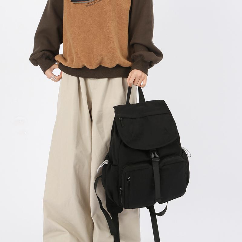 Student's Large Capacity Schoolbag Men's Color Contrast Backpack