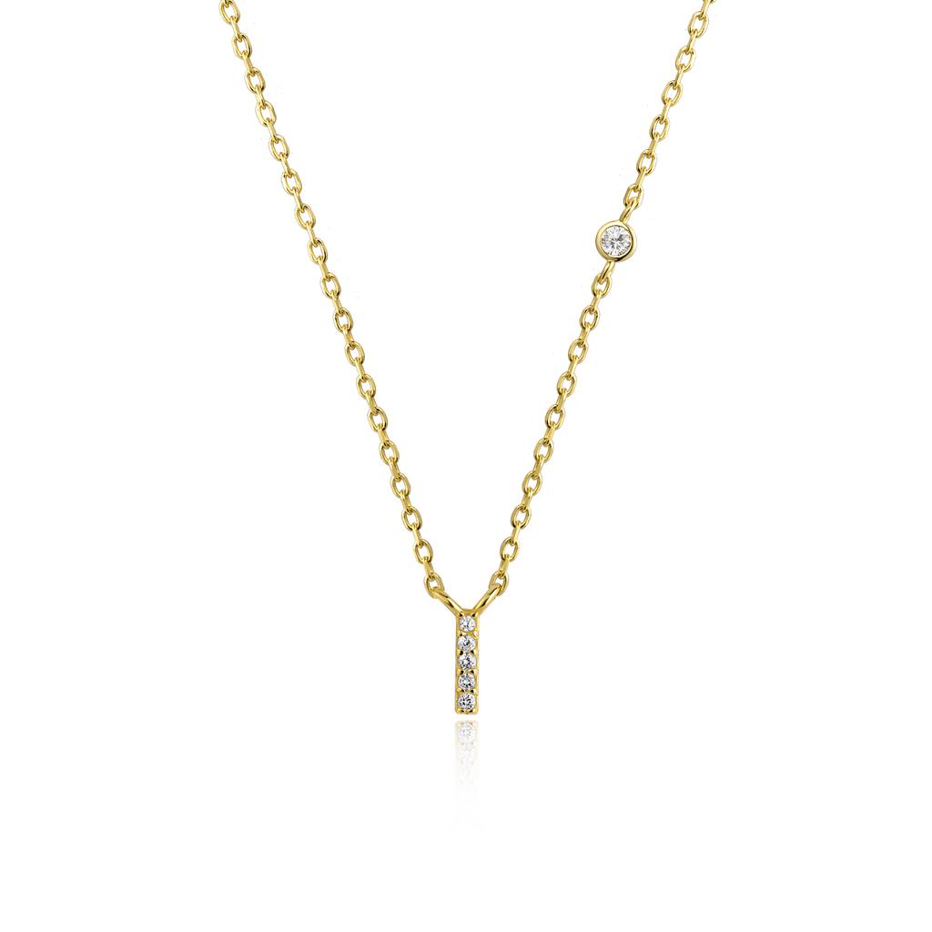 ANDYWEN 925 Silver Gold Small 26 Letters A- Z Zircon CZ Pendant Monogram Necklace Me Initial Alphabet M A Jewelry