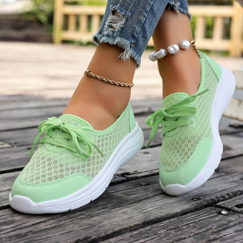 Fashion Women'S Sneakers Women Shoes Soft Soled Mesh Casual Shoes Low Top Flat Soled Walking Shoes Women'S Summer Footwear
