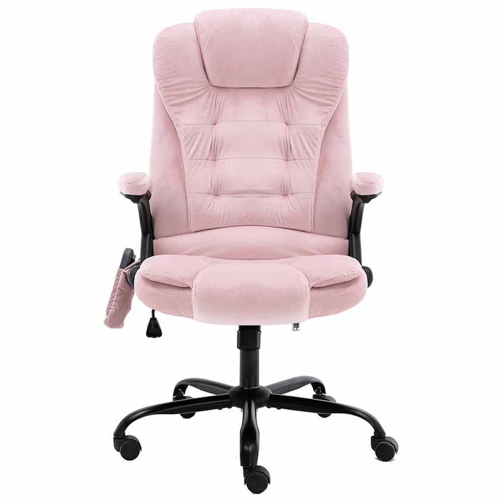 Massage Office Chair Pink Velvet