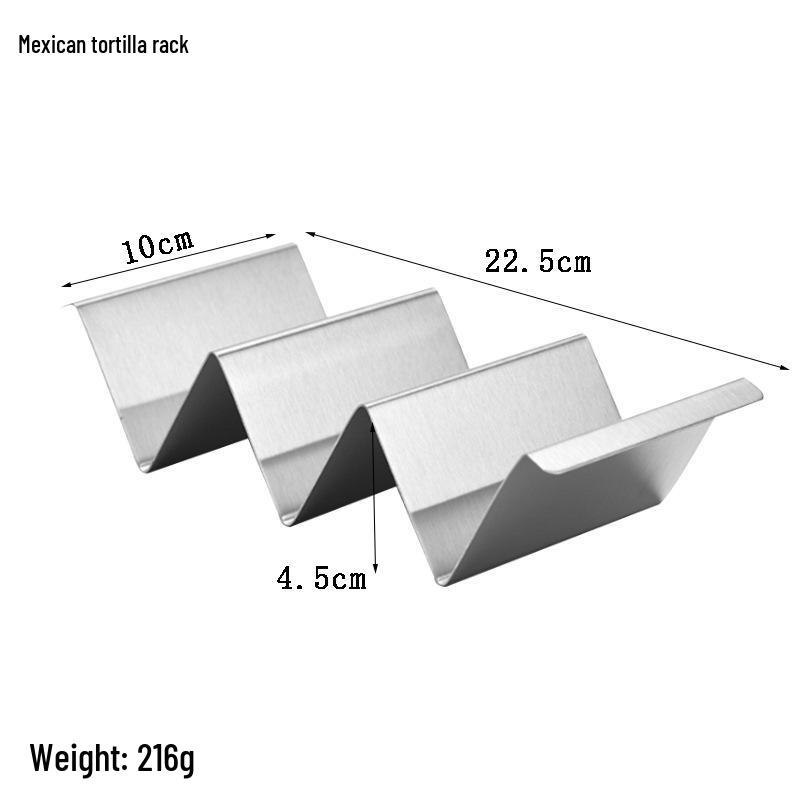 W-Shaped Stainless Steel Taco and Pancake Holder