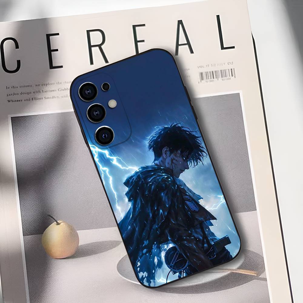 L-Levi Ackerman A-Attack On T-Titans Phone Case For Samsung S25,S24,S21,S22,S23,S30,Ultra,S20,Plus,Soft Silicone Black Cover