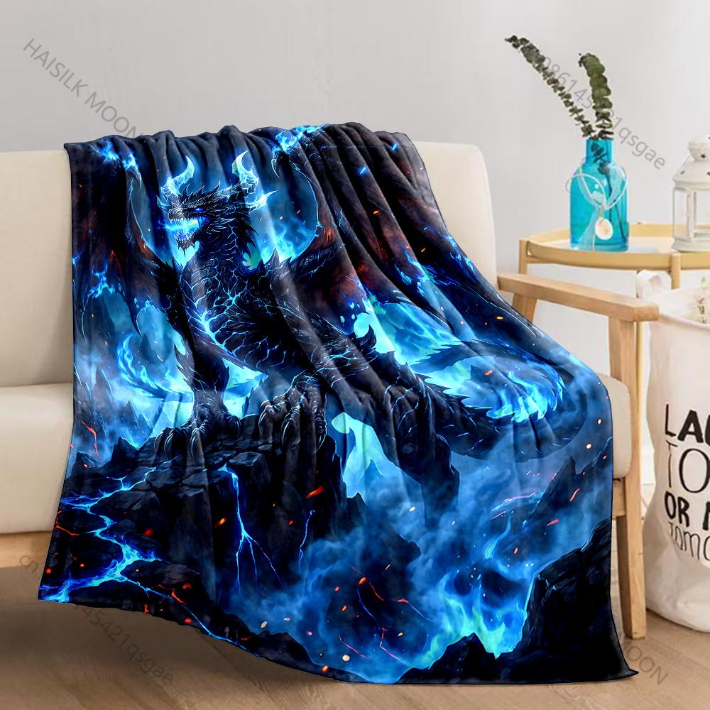 Dreadlocked Singer Guitar Onstage Monochrome Print Blanket Flannel Material Soft Warm for All Seasons Home Camping Picnics RV
