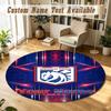 Round Rug Custom NameIpswich Town Pattern Non Slip Carpet Home Floor Decor