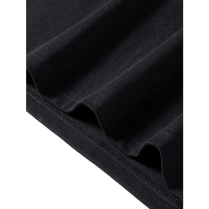 Europäische Größen Herren Schwarzes T-Shirt mit "I Love My Suit Cat" Cartoon-Muster - Lässig, Rundhals, Kurzarm, Normale Passform, Geeignet für Alle Jahreszeiten