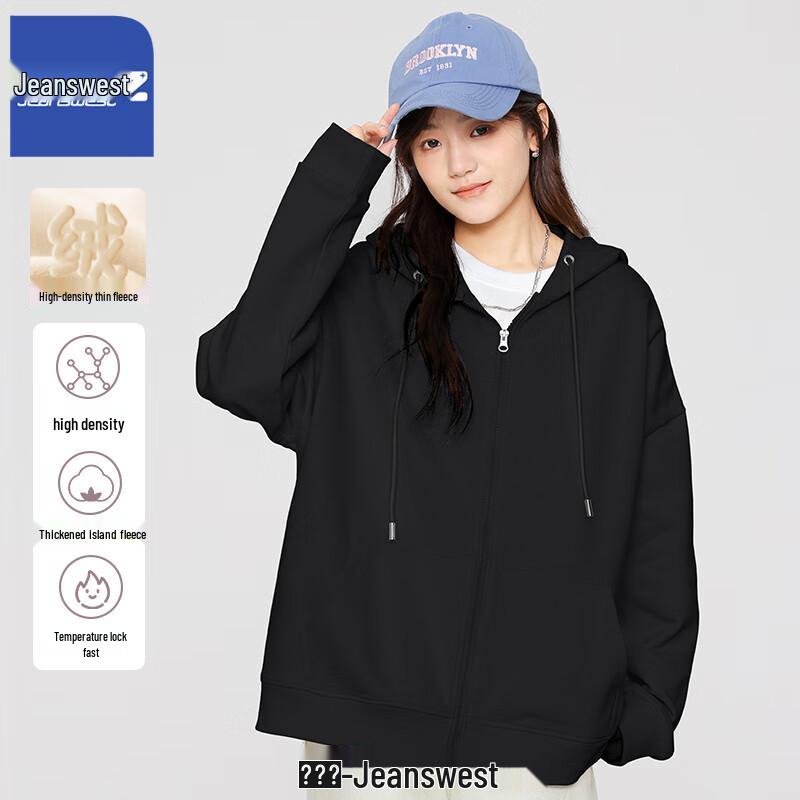 

Jeanswest Women s Solid Full-Zip Hoodie S