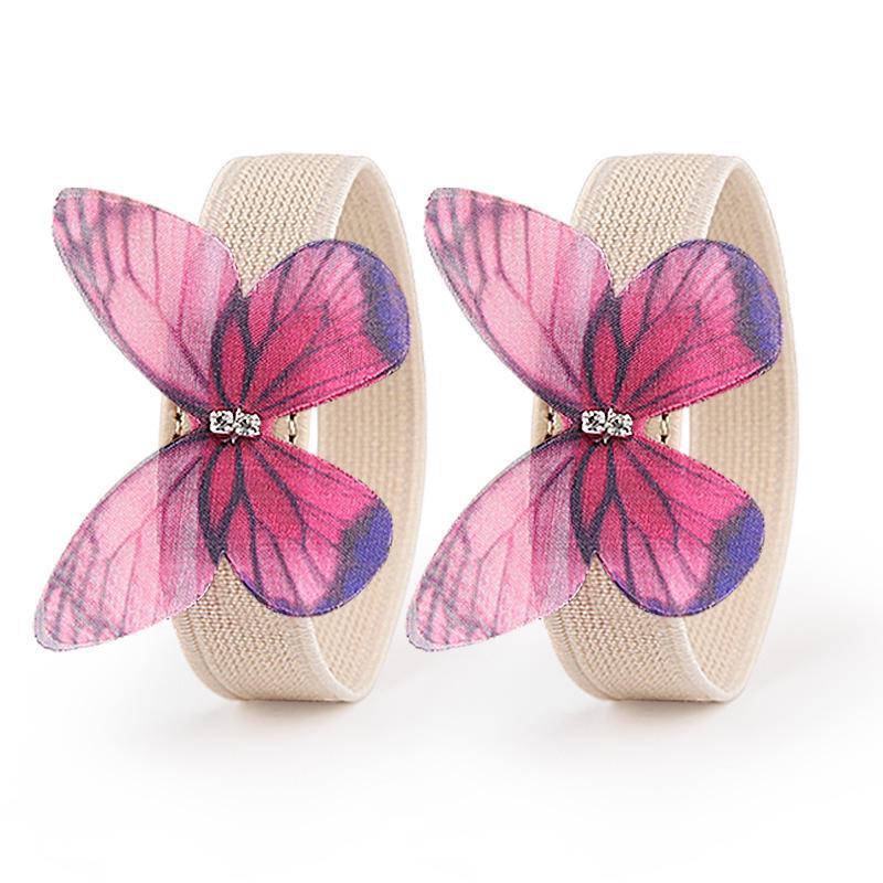 Butterfly Style Kids  Sandals: Elastic Lace Loafers with Anti-Slip Heel, No Installation Needed, Sweet, Secure Fit.