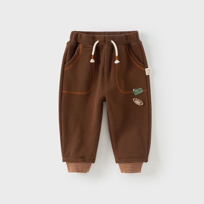 David Bella Boys  Pants 2026 New Spring Fashion Children s Stylish Jogger Pants Baby Knit Long Pants Sweatpants Coffee Brown [Ready Stock] 100