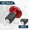 TUCKBOLD Motorcycle Handlebar End Plugs Aluminum Alloy 7/8" 22mm 32mm OD Fashionable | Front Handlebar Grip Cap Gear Balance Plugs Red 2pcs