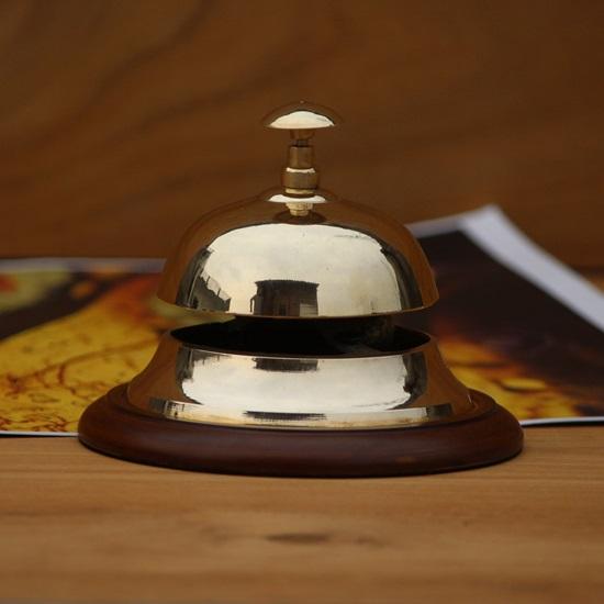 12.7 Cm Brass Elegant Hotel Bell Floral Ornament Bell Table Bell Art Deco Style Bell  Office Gift Idea Reception Bell