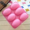 6-Hole Multi-Purpose Oval Silicone Soap Mold Suitable For Cake Pans 3D Oval Shape Easy To Demold And Clean
