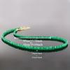Collana regolabile con perline rotonde in pietra verde alla moda per donna