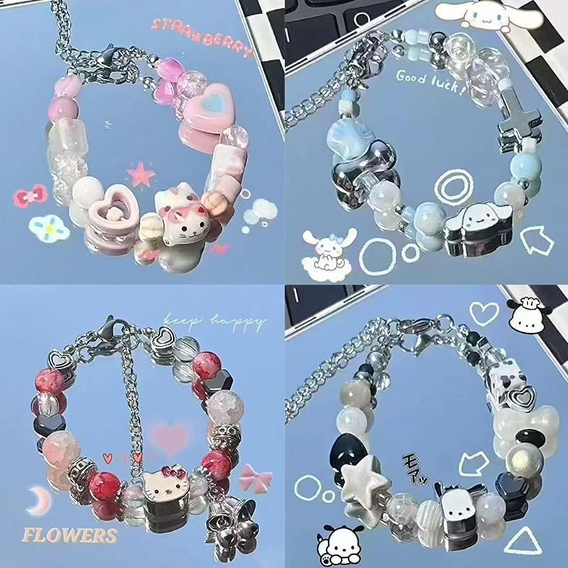 Cute Cat Beaded Elastic Rope Bracelet For Women Cute Personality Fashionable Niche Elegant Exquisite And Jewelry