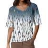 Women's V Neck T Shirts Half Sleeve Tops Printed Casual Summer Tees T Shirt Blouse