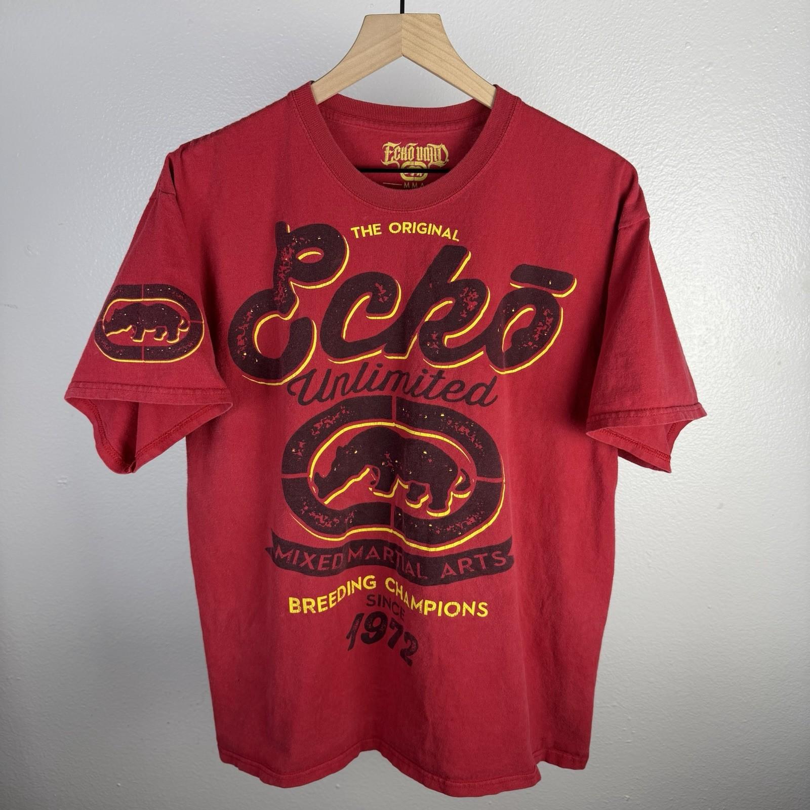 Ecko Unltd Unlimited MMA Breeding Champions Rhino Y2K Vintage T Shirt Size XL Unisex T-Shirt XXL