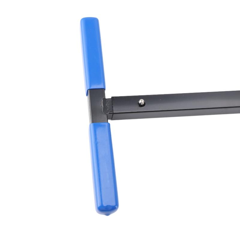 Water Meter Wrench Foldable T Handle Steel Multifunctional Water Shut Off Tool For Repairing Blue