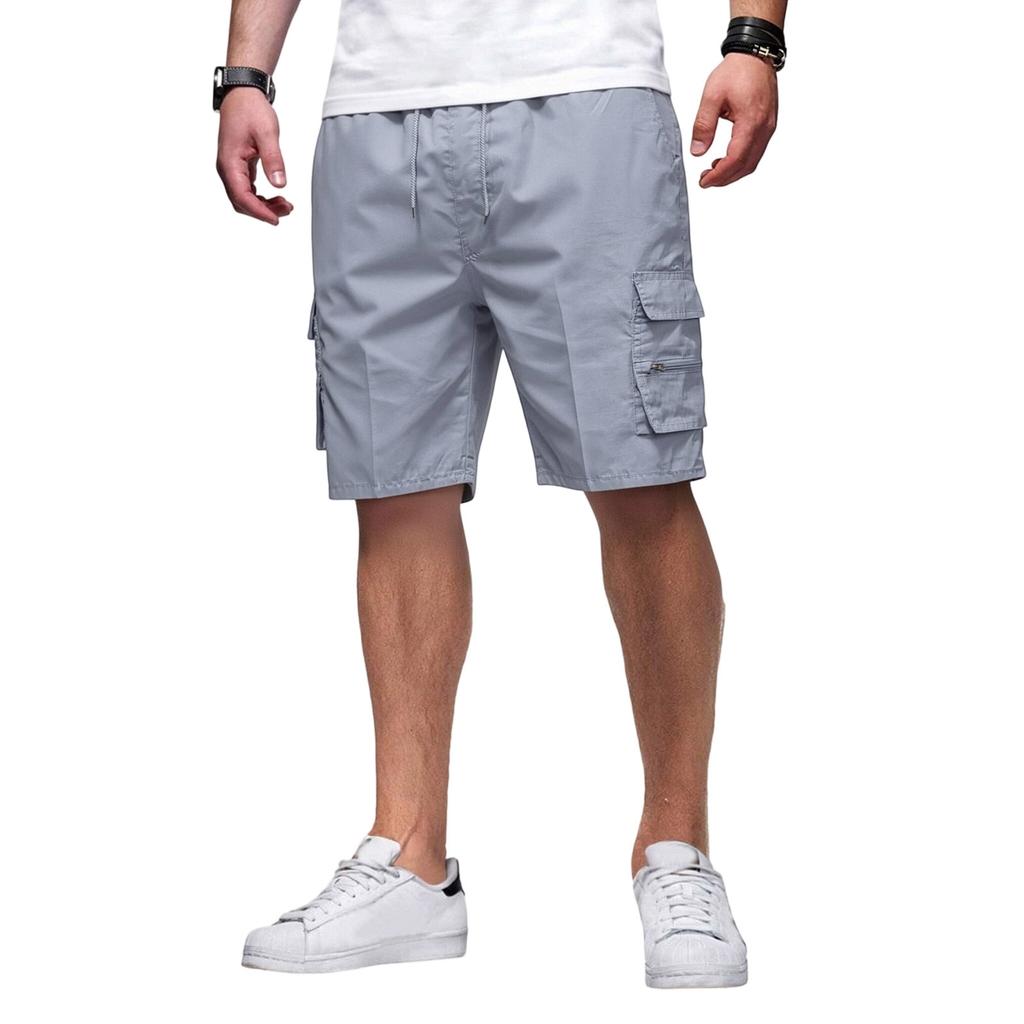 Men's Lightweight Breathable Relaxed Fit Multi Pocket Outdoor Cargo Shorts Casual Loose Design for Everyday Activities