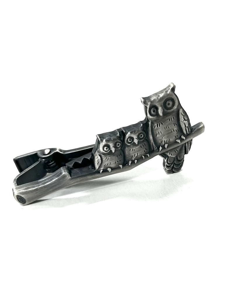 ISHOKUYA (Clothing Store) Animal Series Unique Tie Pin Tie Clip Tie Bar Owl Family
