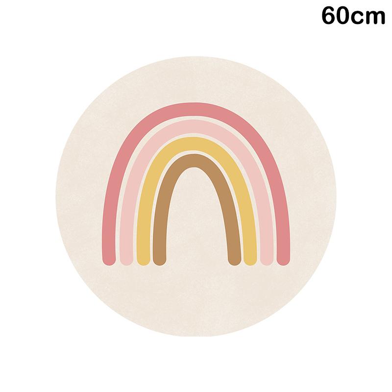 Rainbow Fluffy Carpet For Living Room With Tasselsl White Hairy Bedroom Rug Baby Folding Carpet Soft Nursery Play Mat For Kids