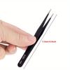 6pcs ESD Anti-Static Stainless Steel Tweezers - Precision Maintenance & Industrial Repair Curved Tools for Home Working & Model Making