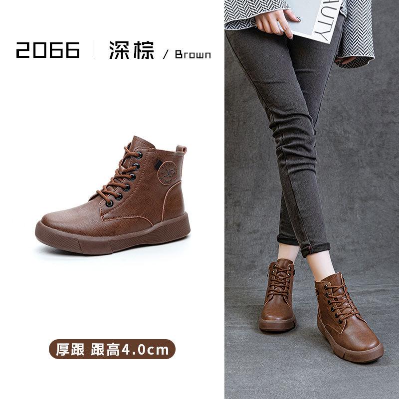 2025 autumn and winter new retro Martin boots women's thick heel thick sole versatile short boots casual warm women's boots