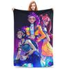 Huntrix KPop Demon Hunters Mira Zoey Rumi Blanket  Picnic Flannel Throw Blanket For Outdoor Soft Design Quality Bedspread Gift