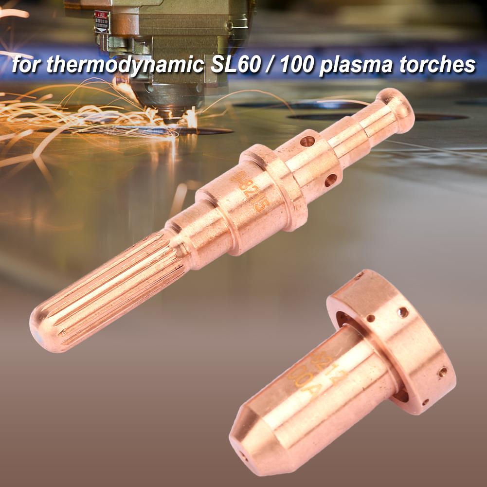 20pcs Plasma Consumables Welding Nozzle and Plasma Electrode for SL60 100 Plasma Cutting Torch