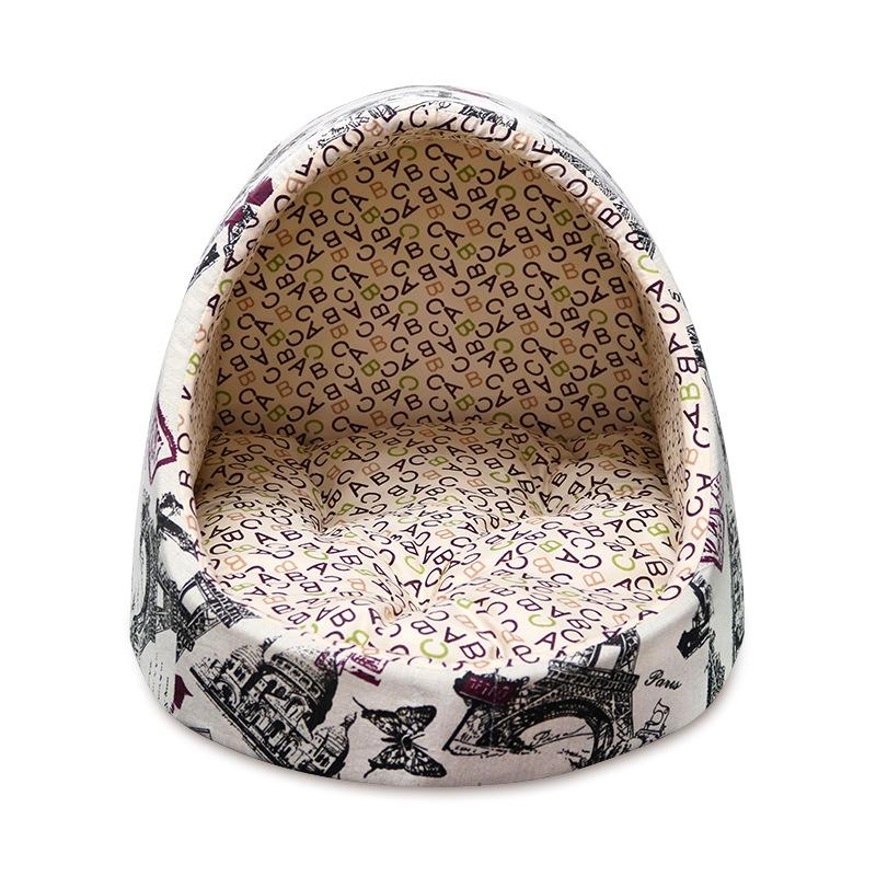 

Съемная теплая домашняя кровать для собак в британском стиле, моющаяся кровать для домашних животных для средних собак, путешествующая портативная классическая спальная кровать для домашних животных L