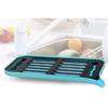 Farigrut Drainage Tray, Draining Mat for Dish Drainers, Kitchen Dish Drainer, Quick-Drying (Blue)