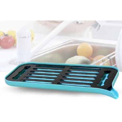 Farigrut Drainage Tray, Draining Mat for Dish Drainers, Kitchen Dish Drainer, Quick-Drying (Blue)