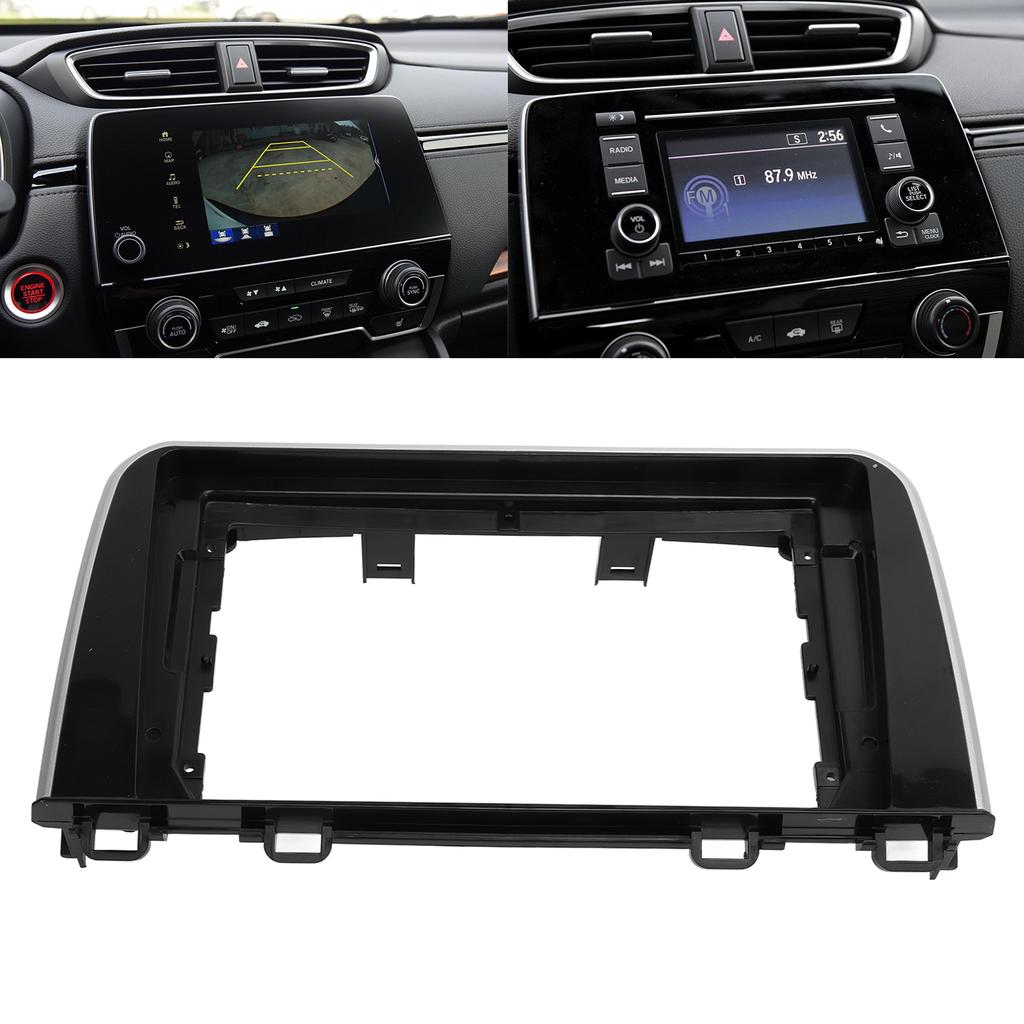 Rádio Estéreo para Carro 2Din Moldura 10.1in Preto Montagem no Painel Acabamento de Navegação Moldura de Áudio Substituição para CRV 2017