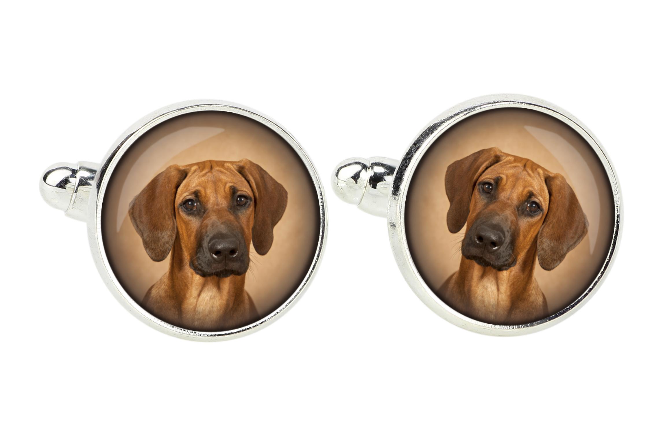 

Rhodesian Ridgeback, African Lionhound, African Lion Dog - cufflinks, a shirt accessory, a shirt pendant from the Art-Dog brand срібний