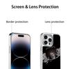 H-homi-cipher Crawling Anime Man Phone Case for iPhone 16 15 14 13 12 11 Pro Max Sheepskin Silver-edged Protective Case