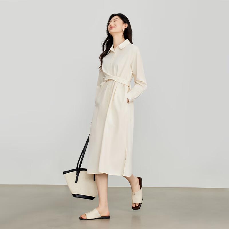Women's Elegant Long-Sleeve Shirt Dress