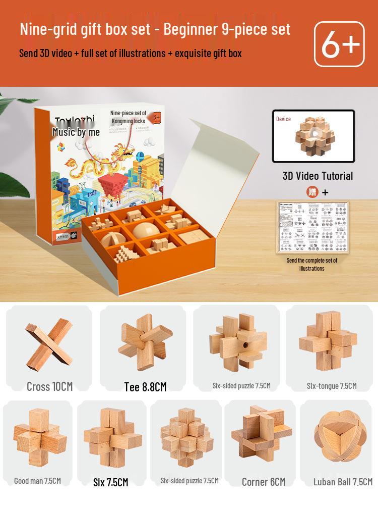 

Набор замков Кунмина и Лубаня: Развивающие строительные блоки «Шип-паз» для детей 6-12 лет - Идеальный подарок на Праздник Весны