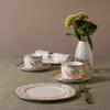 NARUMI Rondo Cup and Saucer Gold and Elegant and Perfect for Tea and Perfect as a Wedding Gift Product Set, 270cc, Platinum, Stylish, Coffee, Gift,