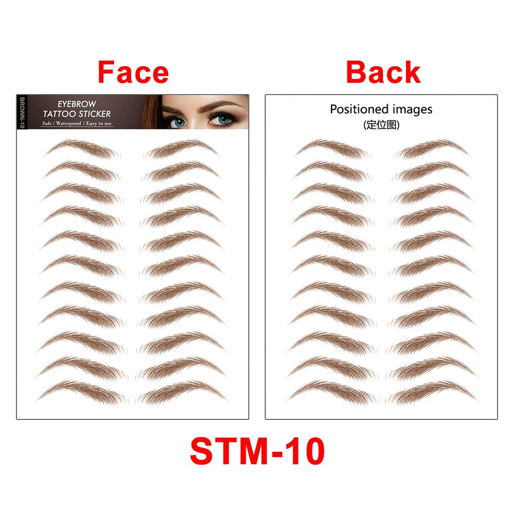 New Arrivals Water Transfer Girls Cosmetic Disposable Fake Temporary 4d Eye Brow Tattoo